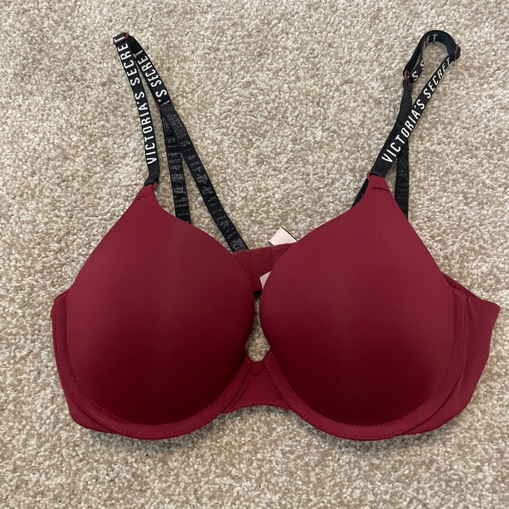 Victoria’s Secret Perfect Shape Push Up Bra, Red Print